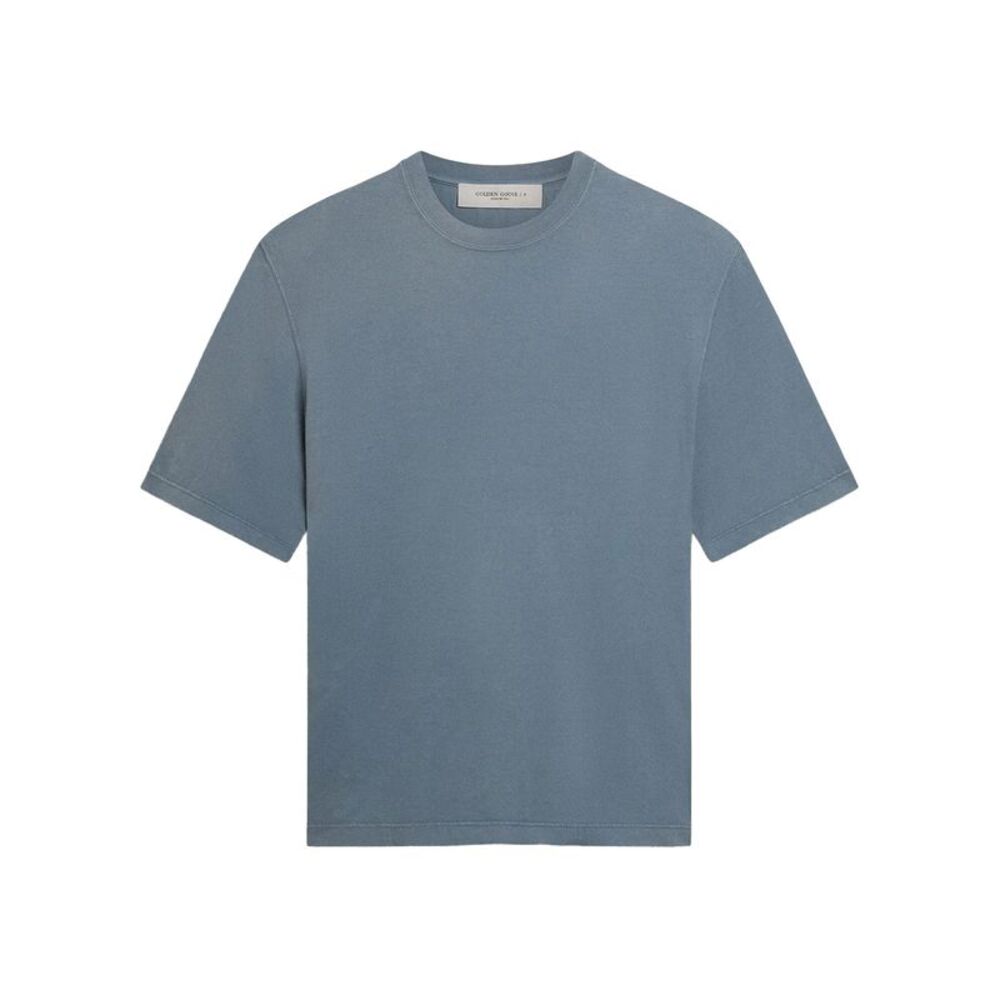 Golden Goose Men Cotton T-Shirt With Reverse Print On The Back